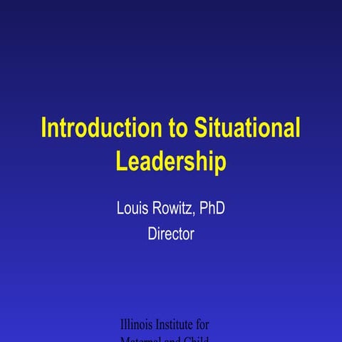 Introduction to situational leadership (1)