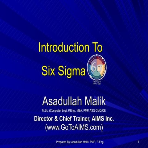 Introduction to six sigma (www.gotoaims.com)