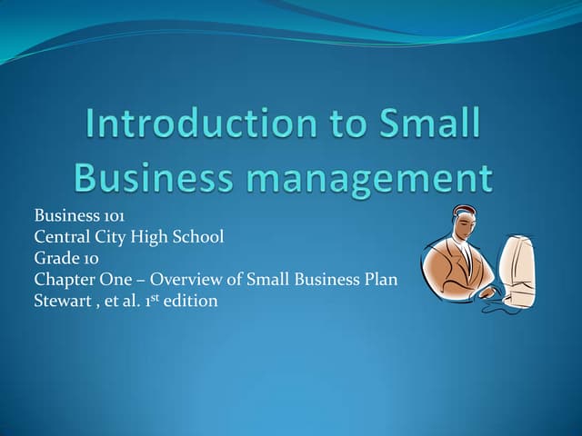 Introduction to Small Business management
