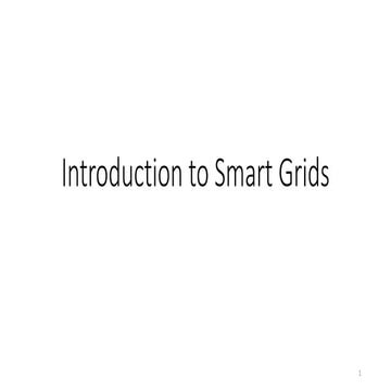 Introduction to smart grids