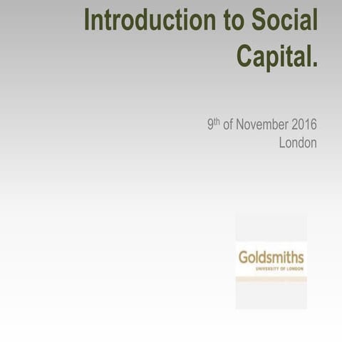 Introduction to Social Capital