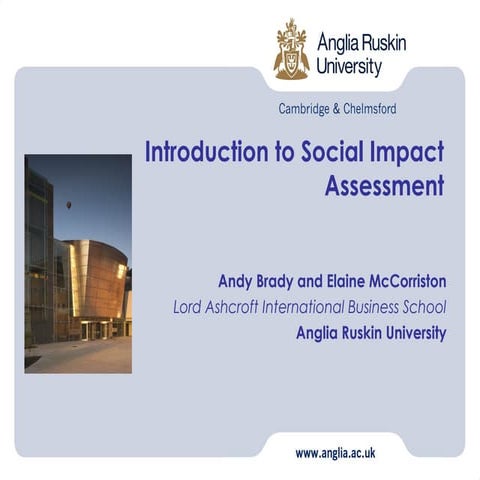 Introduction to social impact assessment