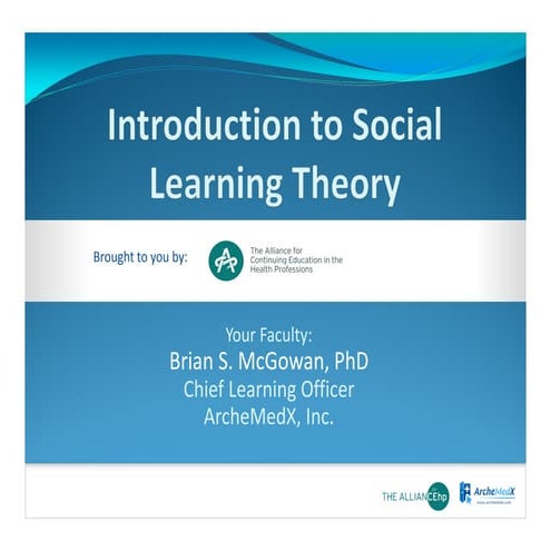 Introduction to social learning theory -  mini lecture #acehp14