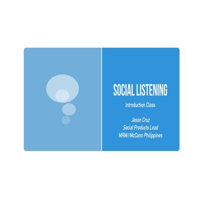 Beginner's Guide: Social Listening
