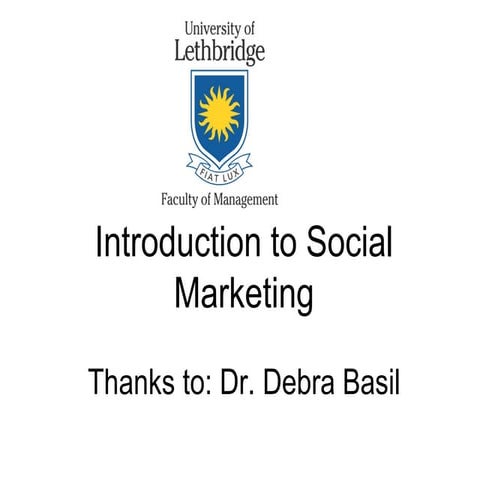 Introduction to social marketing