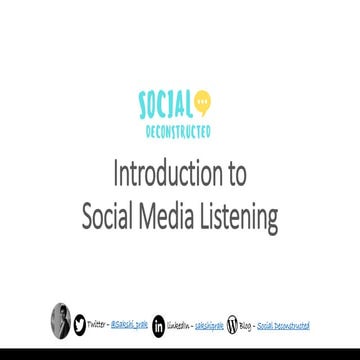 Introduction to Social Media Listening