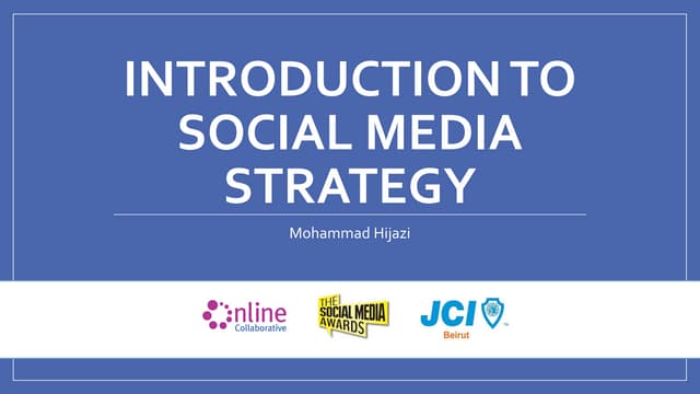 Introduction to Social Media Strategy