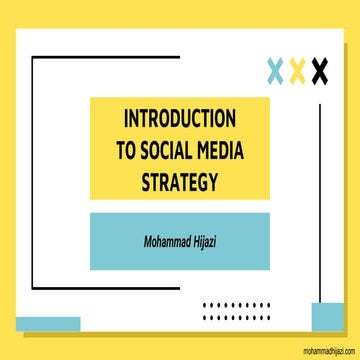 Introduction to social media strategy