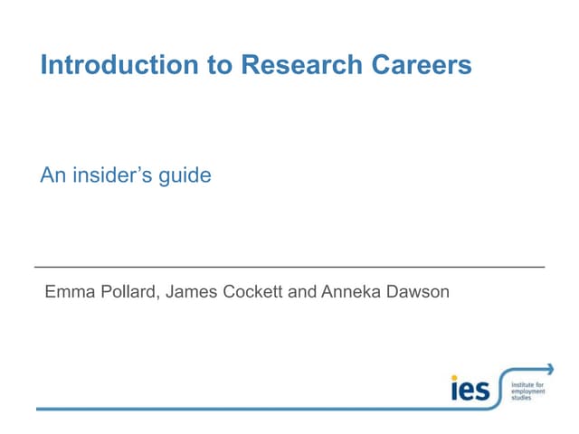 Introduction to Social Research Careers
