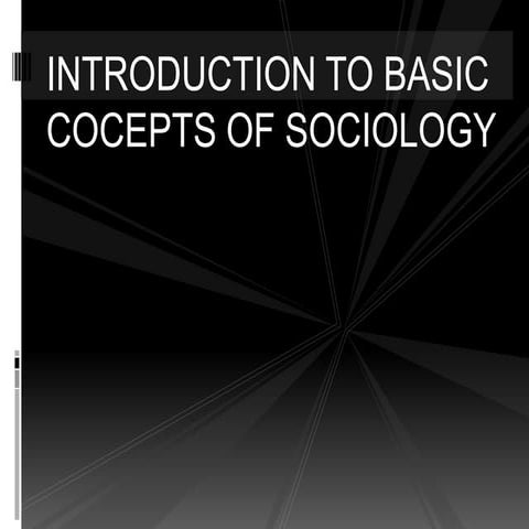 Introduction to sociology | PPTX