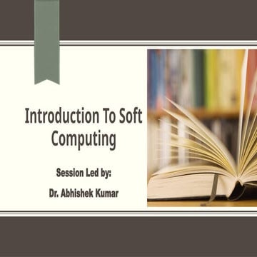 Introduction to soft computing | PPT