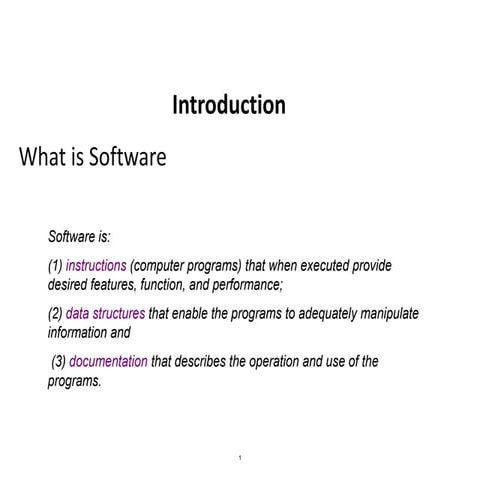 Introduction to software