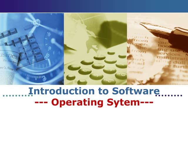 Introduction to software