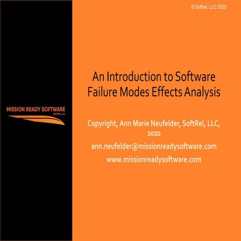 Introduction to software FMEA