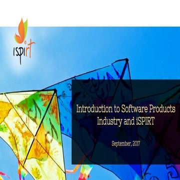 Introduction to Software Products Industry & iSPIRT 