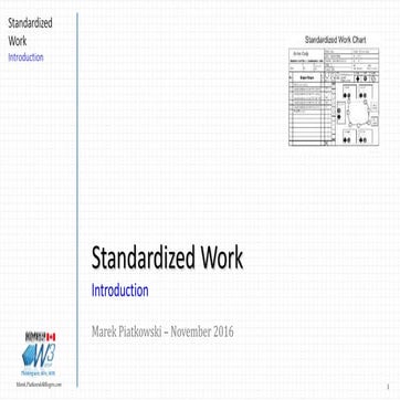 Introduction to Standardized Work