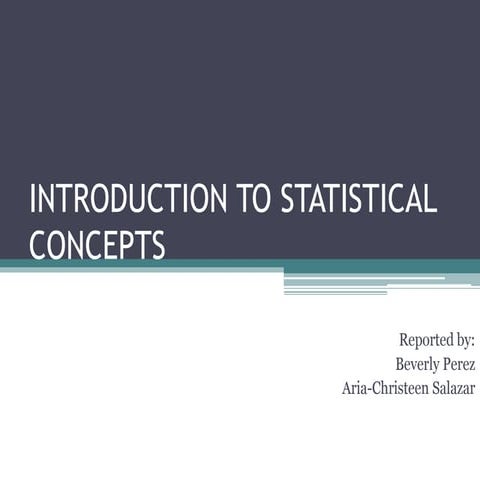Introduction to statistical concepts