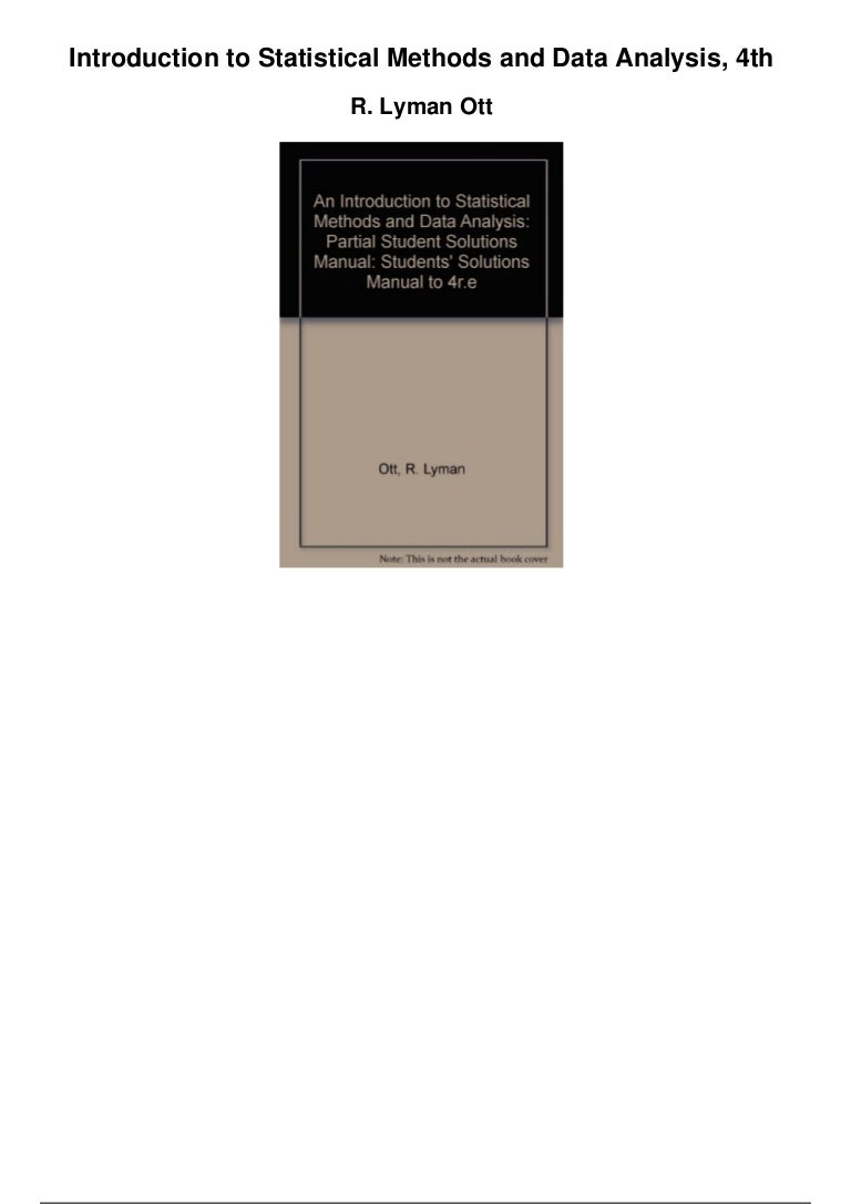 Introduction to statistical methods and data analysis 4th pdf