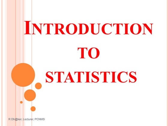 Introduction to statistics | PPT