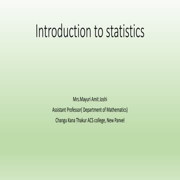 Introduction to statistics | PPTX | Science