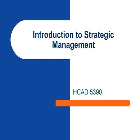 Introduction to strategic management