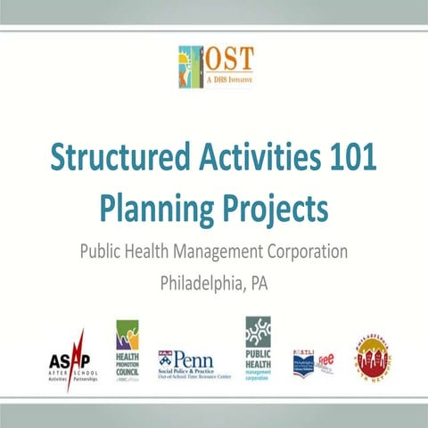Structured Activities - Planning Projects - Project Based Learning, Service L...