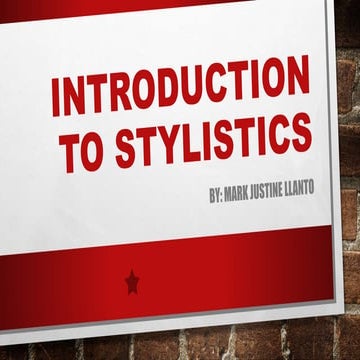 Introduction to Stylistics