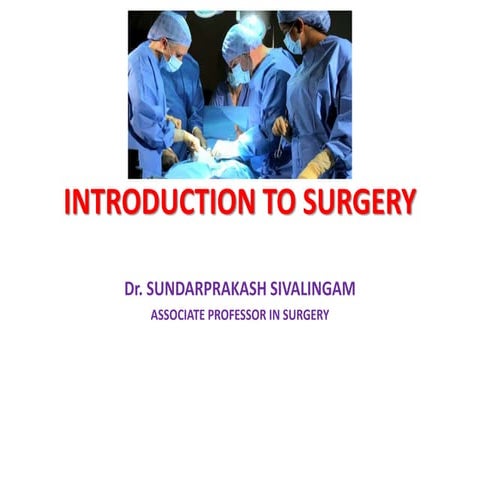 Introduction to surgery