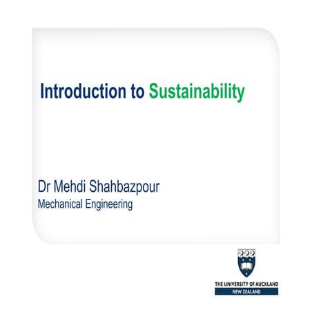 Introduction to sustainability | PDF