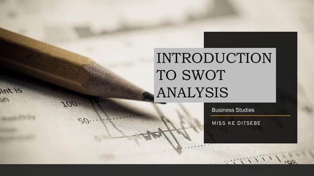 Introduction to SWOT Analysis in Business