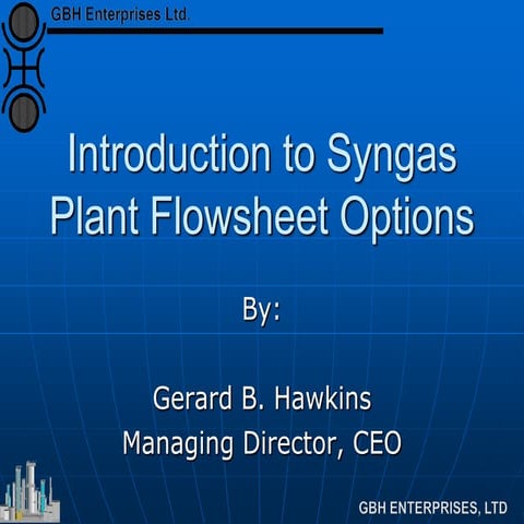 Introduction To Syngas Plant Flowsheet Options