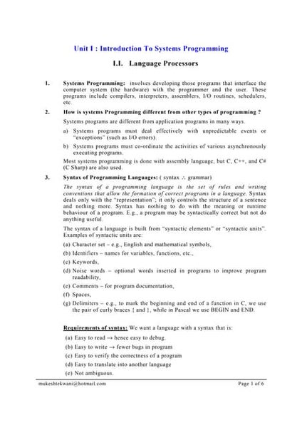 System Programming System Programming