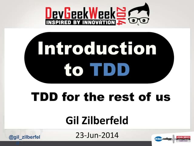 TDD for the rest of us...