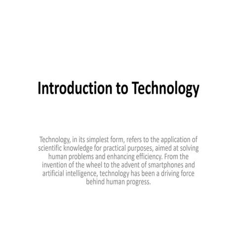 Introduction to Technology from techtreandyhub
