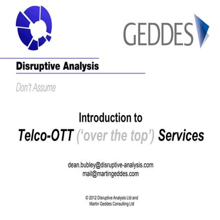Introduction to Telco-OTT Services