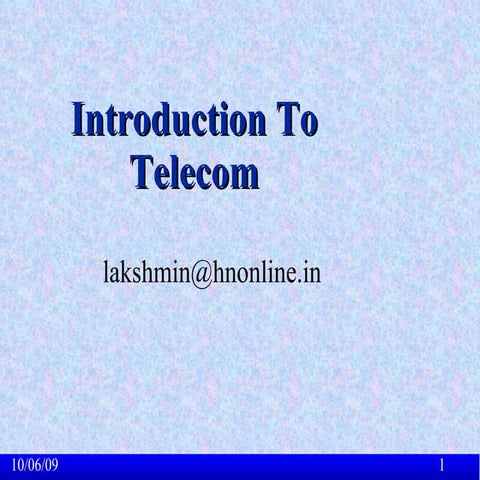 Introduction To Telecom