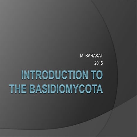 Introduction to the basidiomycota