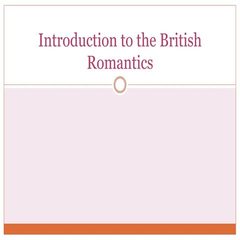 Introduction to the British Romantics