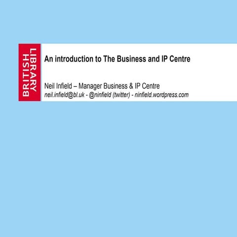Introduction to the business and ip centre   art smart - june 2012