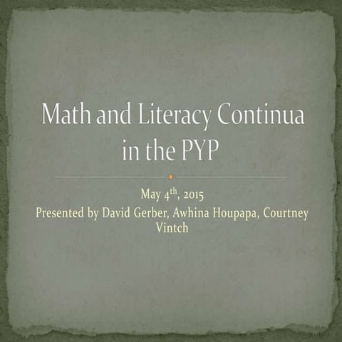 Introduction to the Continua at GWA 