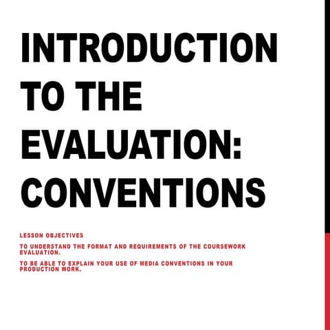 Introduction to the evaluation