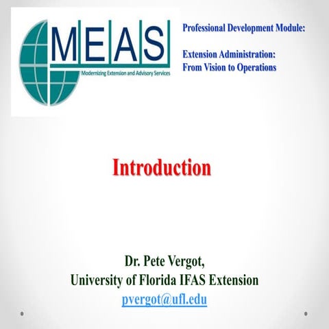 Introduction to the extension administration training module   presentation