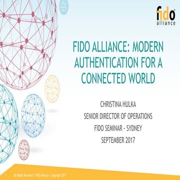 Introduction to the FIDO Alliance