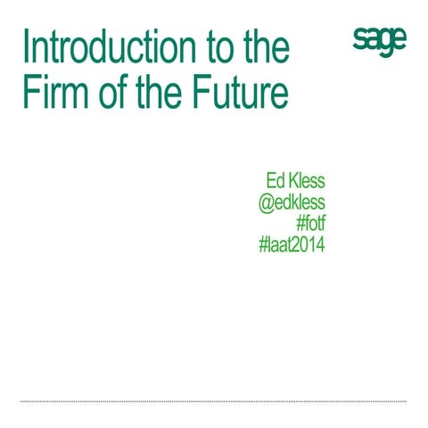 Introduction to the firm of the future