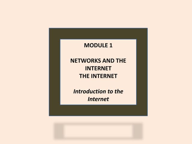 Introduction to the internet