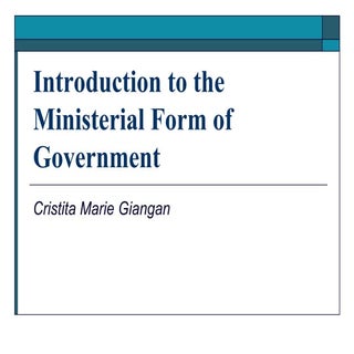 Introduction to the ministerial for...