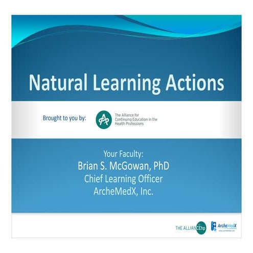 Introduction to the natural learning actions - mini lecture #acehp14