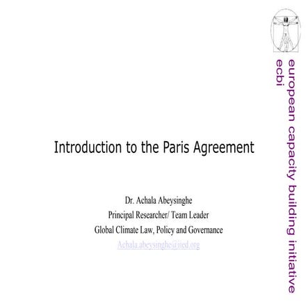 Introduction to the Paris Agreement