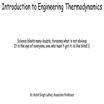 Introduction to thermodynamics 