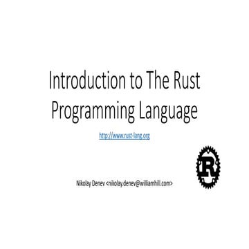 Introduction to the rust programming language | PDF